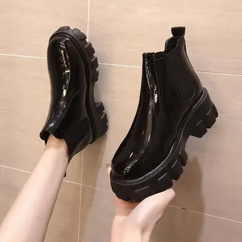 Martin Ženske čizme tanke ljetne 2020 debeli potplat cipele na platformu crne kratke čizme ljetnim univerzalne europske cipele chelsea