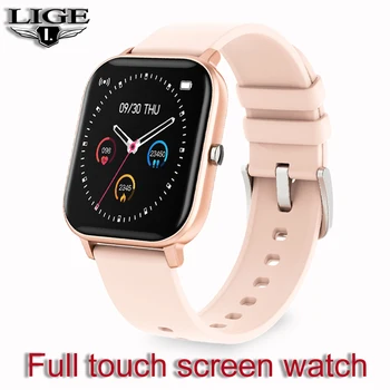 LIGE 2020 New Smart Watch Women 1.4 inčni Full Touch Screen Heart Rate Blood Pressure Sport višenamjenski vodootporni pametni sat