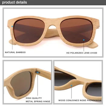 2020 ručni rad, replika polarizirane sunčane naočale muškarci stari bambus drvene sunčane naočale za žene UV400 Dropshipping pri odabiru čaše za vino Case