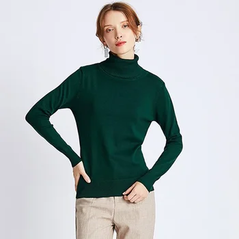 BYGOUBY S-XL žene водолазка džemper dugih rukava pulover top visoko fleksibilno blagi ženski kardigan svakodnevno pletenje Pull Femme