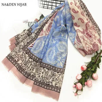 Novi paislely ispis šal šal jesen moda muslimanski hidžab žene пашмина marama dama popularna papir za pakiranje, šal hot prodaja 10 kom./lot
