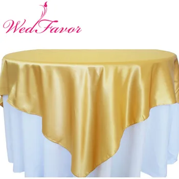 WedFavor 1pc kvadratnom satiny stol navlaka satin банкетная poklopac površine vjenčanje stolnjak za kućnu događaja stranke uređenje hotela