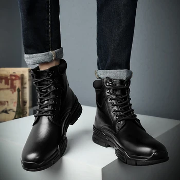 TUINANLE zimske čizme Ženske soft vojne čizme od prave kože za ljubavnika kvalitetne crne cipele na platformu Botas De Invierno Para Mujer
