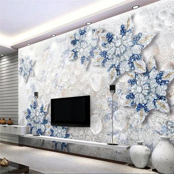 Beibehang pozadina za narudžbu foto pozadina velike freske lijep europski sud stil cvijeće TV pozadina, papel de parede