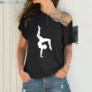 Moda i odijevanje žene Harajuku ritmička gimnastika ispis t-shirt ženska top kratkih rukava Ženska odjeća majica marke