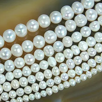 Visoka kvaliteta prirodnih slatkovodne bijeli biseri okrugle perle 15 