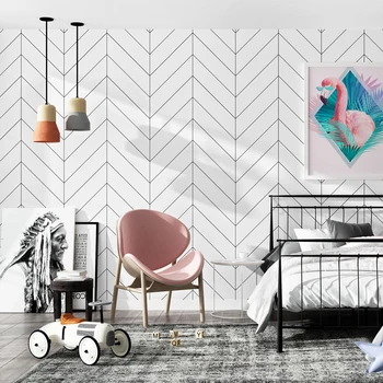 Ukras Maison Nordic Black White Stripes desktop Home Decor minimalistički Ins geometrijski pozadina za dnevni boravak spavaća soba