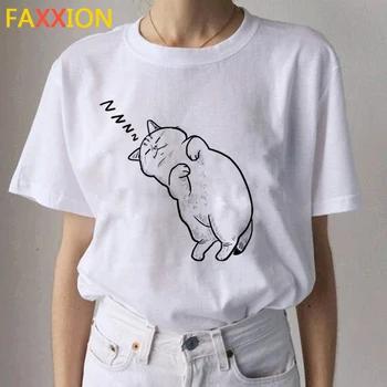 2020 Kawaii Mačka Funny Cartoon T Shirt Women Ullzang casual majica Slatka 90s Printed Tshirt Fashion Top Tees Female