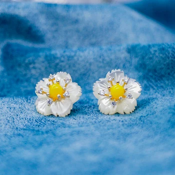 Vanssey modni nakit Sakura cvijet biser u kubičnom Cirkon naušnice stranke vjenčanje pribor za žene 2020 novi