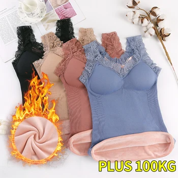 Donje rublje toplinsko plus size termo prsluk posteljina Ženska zimska odjeća toplo top unutarnja odjeća Termo majica majica intimna