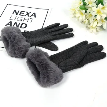 Zimska moda tople rukavice pad baršun rukavice vanjski zaslon osjetljiv na dodir jahanje ženske dame djevojke Dlake pamuk rukavice PS-18