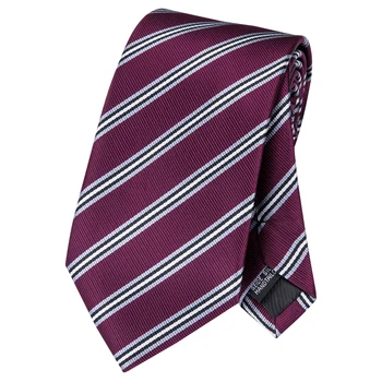 SN-3026 Hi-Tie 2019 Novi prugasta kravata Svileni bordo-crvena kravata 8,5 cm klasična muška college vjenčanje kravata skup modni dizajner muške kravate