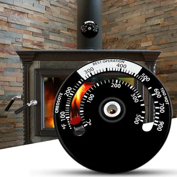 Magnetna ploča termometar toplinu radi za drvo-trupaca i pećnica komin Komin ventilator termometar s velikim zaslonom