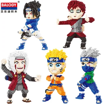 Japanski anime figure Balody Naruto Sasuke brickheadz Movie building blocks, edukativne igračke za djecu, poklone za Rođendan