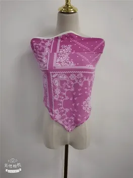 2020 nove akvizicije Pattern Print Summer Tank for Ladies Lace-up vrećice ženske bluze trendy ženske seksualne vrhovima