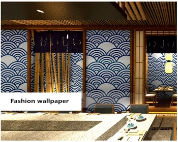 Beibehang Japanski stil personalizirane ukrasne slikarstvo ramen sushi shop wave ukiyo-e pozadinu behang desktop home decor