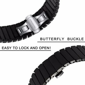 Kompletan Keramički remen za sat 20mm 22mm za Samsung Galaxy Watch 42mm 46mm SM-R810/R800 Quick Release Band Čelična leptir kopča za remen