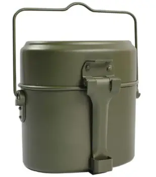 Besplatna dostava army vojnika vojni vanjski kamp nered komplet ručak prijenosni večera kutija blagovaonica čaj lonac čaša