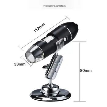 1600X Prijenosni USB elektronski digitalni mikroskop prijenosni povećalo mikroskop podržava za WIN10/8/7/XP MAC System