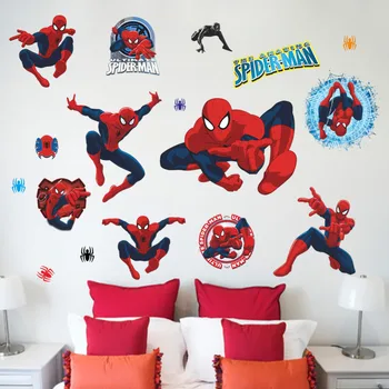 Disney i Marvel film karakter 3D crtani film Spider-Man zidne naljepnice za djecu sobe naljepnice za zid Home Decor Zidne tapete