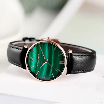 Ženski Ručni sat Vodootporan ultra-tanki satovi za žene Reloj Mujer 2020 ženski sat Zelena tekstura biranje ženske kvarc