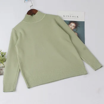 BYGOUBY debeli jesen zima toplo ženski pulover džemper visoke kvalitete pletene kardigan top ženski casual džemper