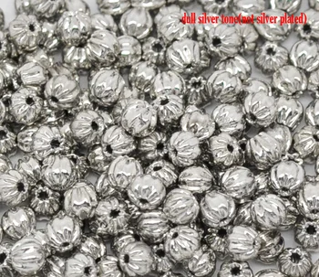 Doreen hot Box - 300 Silver Color valoviti razuporne perle 3 mm (B13768)