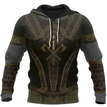 Novi 3D full print tijela srednjovjekovni vitez oklop moda majica majica majica uniseks jakna munja majica
