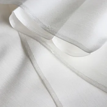 Priroda Off White Undyed Silk Habutai Pag tkanina čista svila transparentni 6 mm Pongee tkanina koristiti za DIY slikanje i bojenje