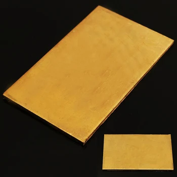 1pc brass metal tanak list ploča za zavarivanje metala zanat DIY alat 60*100*3 mm Žuta folija
