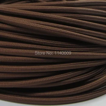 10 metara smeđa boja 2 jezgre 0. 75mm2 tekstila električni kabel boja pleteni od žice prekriven krpom kabel žica za napajanje