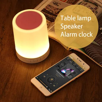 Šarene Svjetla Multifunkcijski Sat Za Alarm Vrijeme Dodirna Lampe Kolone Kartica Instert Mobilni Bežični Bluetooth Zvučnik Lampa