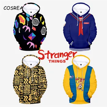 Cosrea film čudne stvari hoodies veste jedanaest odijelo 3D ispis žuta majica lopatice Tajnih veste muški odrasli dječaci