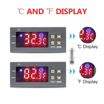 STC-3000 digitalni termostat regulator temperature kontroler, senzor hygrometer za inkubator regulator temperature