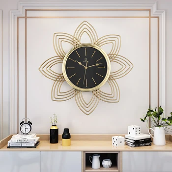Kreativne Veliki zidni sat berba zlatne umjetničke luksuzni novost zidni sat dnevni boravak kuhinja Wandklok Home Decoration 50ZB50