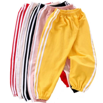 Dječje hlače duge hlače tanak lana svila djeca dječaci djevojčice ženske sportske hlače hlače svakodnevne dječje hlače dječje sportske hlače 3-8T