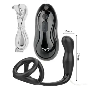 IKOKY 12 Speed masažu prostate s prstenom za penis seks igračaka za muškarce dildo stražnjica PlugAnal vibrator odgađanje ejakulacije