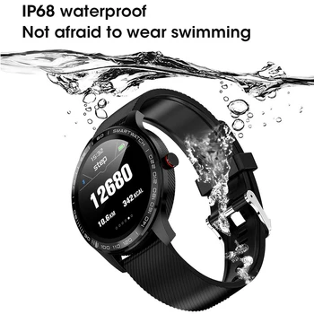 L9 Smart Watch muškarci EKG + POENA otkucaja srca i krvnog tlaka kisika monitor poziva podsjetnik IP68 Vodootporan Bluetooth Smartwatch