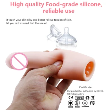 Man nuo Penis Extended silikonski vibrator veliki penis rukava hrani proširenje penisa proširenje kondoma seks igračaka za muškarce peder odrasle