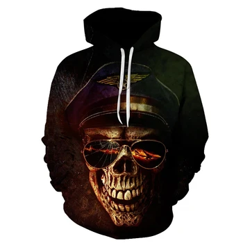 Hoodie No. 2 Shop Winter men ' s 3D Skull Cool Hoodie Large Size 6xl Hoodie Tee Clothing