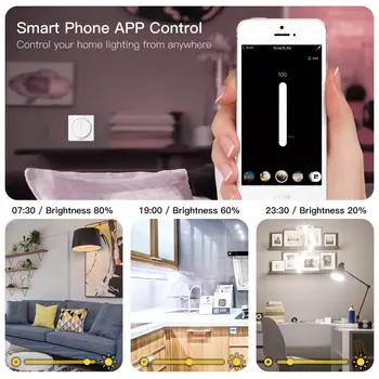 Novi WiFi Smart Rotacijski/Touch Light Dimmer Prekidač Smart Life/Tuya APP Remote Control radi Alexa Google Voice Assistants EU