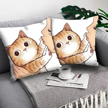 Smiješno crtani film kućni ukras jastučnicu slatka mačka pas ljubimac kauč Ukrasni jastuk tiskani jastučnice jastuk pokriva vruće