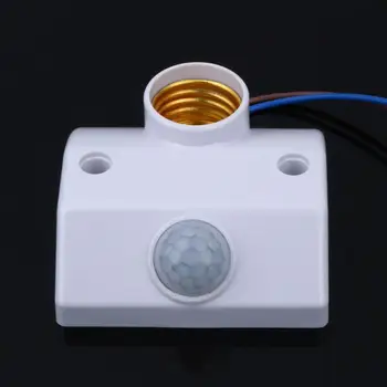 220V E27 infracrveni senzor pokreta tijela auto držač za svjetlo podloga za nosač-držač žarulje podesivi inteligentni senzor kašnjenje svjetla prekidač