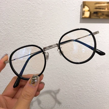Visoka kvaliteta acetat optički naočale okvir nježni muškarci retro vintage okrugle naočale botaničar žene recept za naočale za kratkovidnost