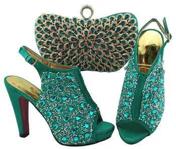 Nove talijanske cipele s odgovarajućim torbama skup svadbene cipele nigerijski cipele i odgovarajuće torbe skup ženskih cipela QSL005