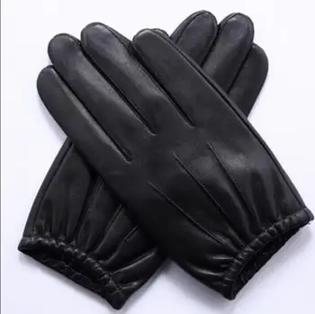 овечья koža zaslon osjetljiv na dodir muške rukavice klasični stil čiste rukavice od prirodne kože za zimske muške pametne telefone rukavice