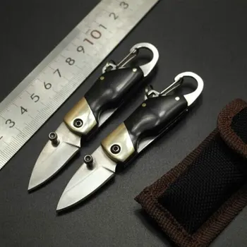 Mini Sklopivi Nož Od Nehrđajućeg Čelika S Карабином Rotirajući Buckle Izlet Vanjski Kamp Survive Kit Prijenosni Ručni Alat