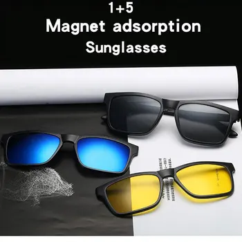 Klasicni Isječak Na Trgu Sunčane Naočale Polarizirane Muškarci Ogledalo Žene Dame Sunčane Naočale Vožnje Optički 5+1 Pecs Setovi Bodova Oculos Gafas