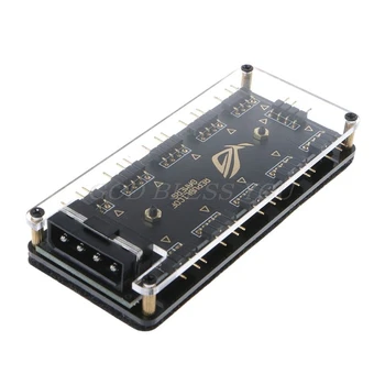 AURA SYNC 5V 3-pin RGB 10 Hub Splitter SATA Power 3pin ARGB produžni adapter za GIGABYTE MSI A SUS ASRock LED