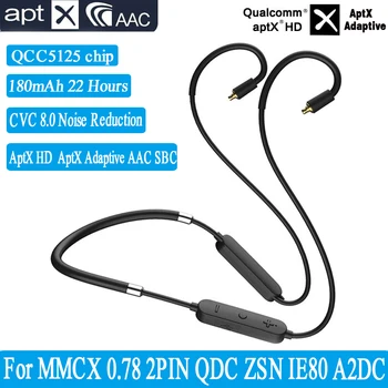 Novi čip, Qualcomm QCC5125 za MMCX 0.78 2PIN QDC ZSN IE80 A2DC Bluetooth 5.0 kabel ažuriranja slušalice AptX-HD aptX Adaptive AAC